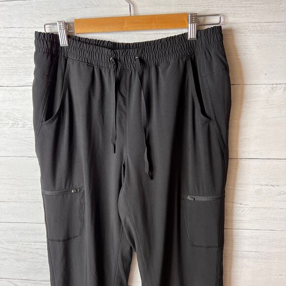 Eddie Bauer Pants Womens Size 8 Black Fleece Lined Elastic Waist Drawstrings - Picture 6 of 16
